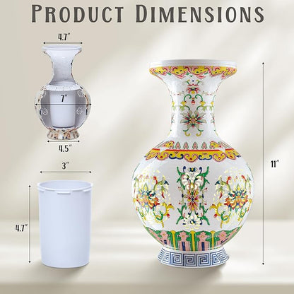 3D Puzzle Vase, 160 Curved Pieces DIY Flower Vase Craft Kit & 3D Puzzles for Adults, Creative Jigsaw Art Project Home Décor Centerpiece, (C-Imperial Palace Pattern)