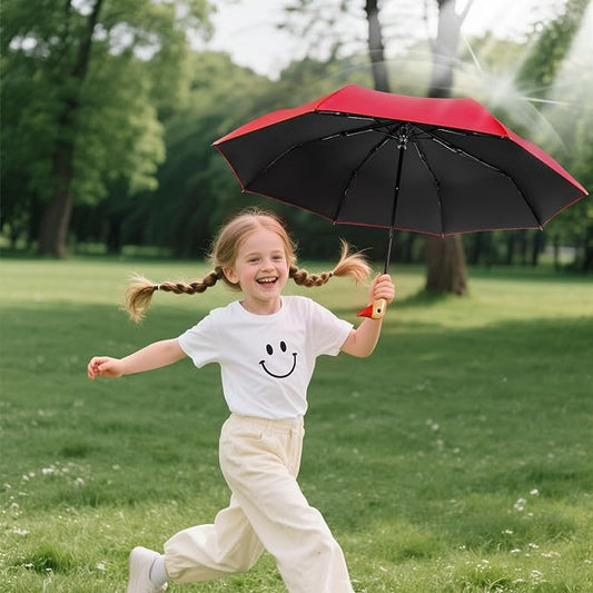 Cute Duck Handle Umbrella - Compact Travel Yellow Duck Head Umbrella for Adults and Girls
