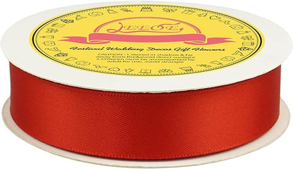 Double Face Satin Ribbon 7/8 inch X 25 Yards Polyester Red Ribbon for Gift Wrapping Very Suitable for Weddings Party Hair Bow Invitation Decorations and More
