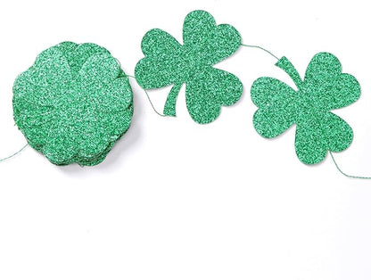 St-Saint Patricks-Day Decorations Shamrock Green-Garland - 35ft St. Patrick's Day Decorations Hanging Decoration Streamers Banner, Baby Birthday Irish Party Decor Accessories Panduola