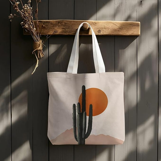 Flowers Tote Bag Gifts for Women, Canvas Aesthetic Reusable Grocery Bags Shopping Bags
