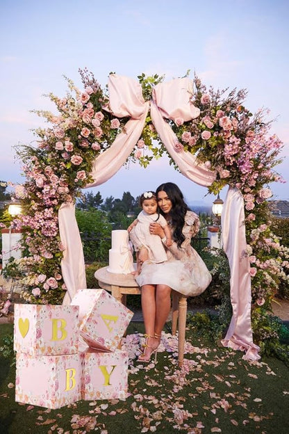 Wildflower Party Boxes, Baby in Bloom Boxes with Letters for Baby Shower Floral Wildflower Birthday Party Decorations Supplies Favors.(4PCS)