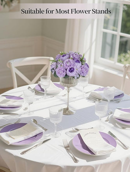 BLOSMON Peony Flower Balls Centerpieces: 2pc 9.5 Inch Lilac Fake Peony Floral Arrangement Bouquet Wedding Dinning Table Decoration Easy Use Artificial Silk Kissing Ball Home Party Decor