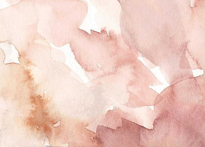 Abstract Wallpaper Mural Pink Watercolor Art Wall Mural for Bedroom Living Room (Not Self-Adhesive)
