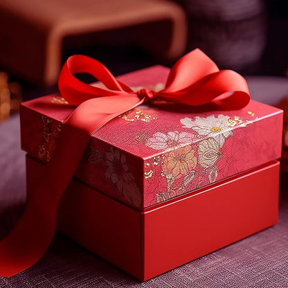 LIUYAXI Hot Red Double Faced Satin Ribbon, 2" X Continuous 25 Yards, Ribbons Perfect for Gift Wrapping Wedding Bouquet Decor DIY Craft Bow Making & Other Projects