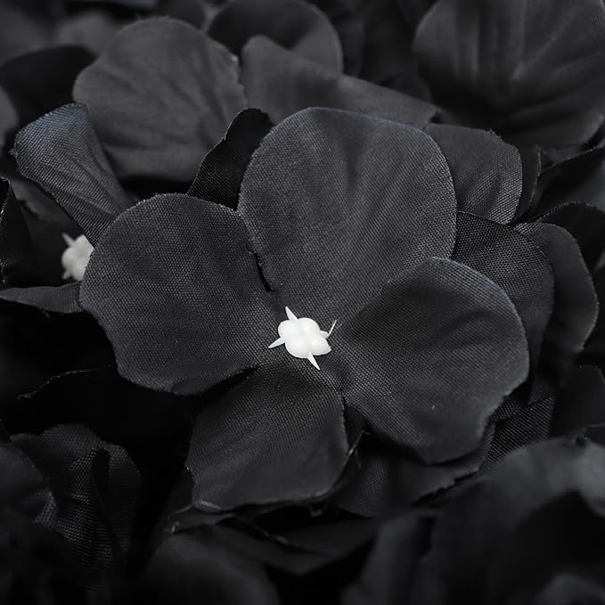 12 Pack Flower Wall Backdrop, 15x15 Inch Artificial Flower Wall Panels Black 3D Floral Backdrop Walls Silk Hydrangea Rose Walls for Decor Wedding Party