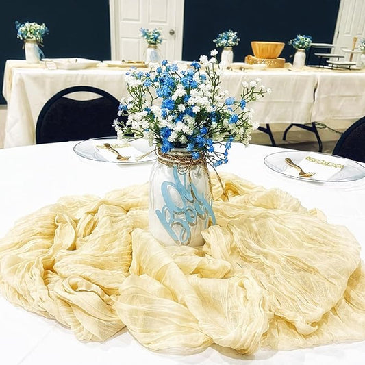 DEEMEI 15 PCS Babys Breath Artificial Flowers Fake Babys Breath Flowers Artificial Bulk Blue Gypsophila Bouquets Real Touch Faux Flowers for Wedding Floral Arrangement Party Home Decoration