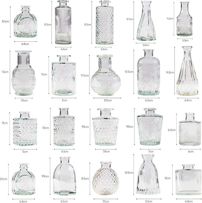 40 Pcs Bud Vase Set, Vases for Centerpieces, Cute Glass Bud Vases in Bulk, Small Vases for Flowers, Clear Vase Set for Wedding Decorations, Home Table Flower Décor