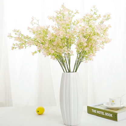 Grand Verde 29” Blush-Pink Plastic Flowers Artificial Bouquet Faux Greenery Long Stems for Tall Vase, DIY Crafts Home Decoration, Bulk 5pcs