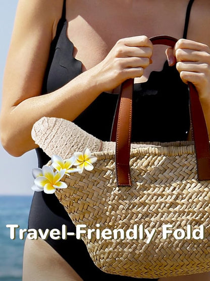Sun Beach Hats Women Floppy Summer Sunhat with Wide Brim Packable Foldable Travel Accessories