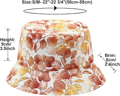Quanhaigou Bucket Hat for Men Women,Packable Reversible Printed Sun Hats,Fisherman Outdoor Summer Travel Hiking Beach Caps