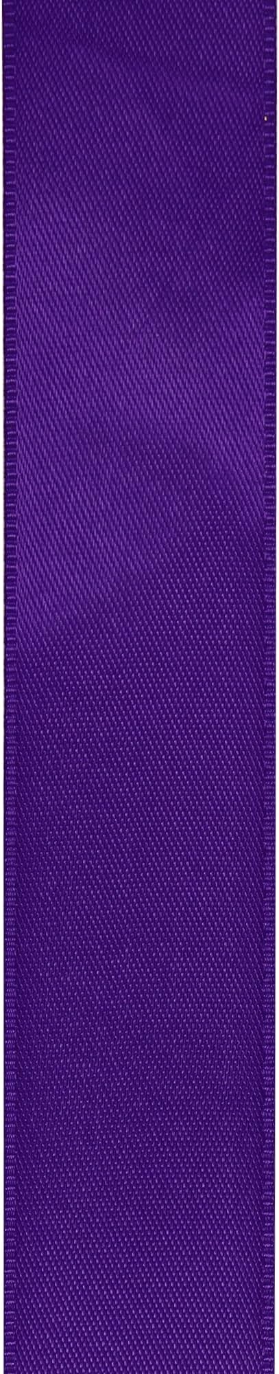 LIUYAXI Purple Double Faced Satin Ribbon, 1/4" X Continuous 50 Yards, Thin Ribbons Perfect for Gift Wrapping Wedding Invitation Card Hair Bows Tag Floral Arrangement DIY Craft