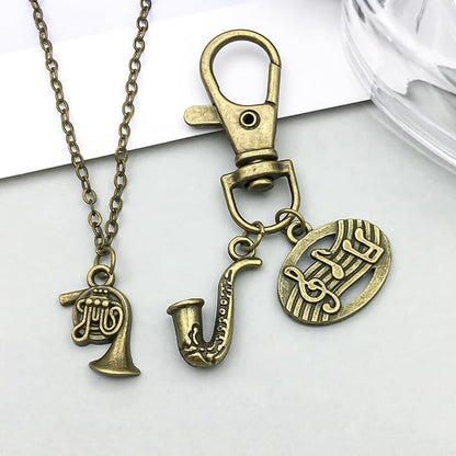WOCRAFT 60pcs Antique Bronze Music Bracelet Charms for Jewelry Making Sets DIY Necklace Bracelet Keychain Crafting Charms Kit Craft Supplies (SN895)