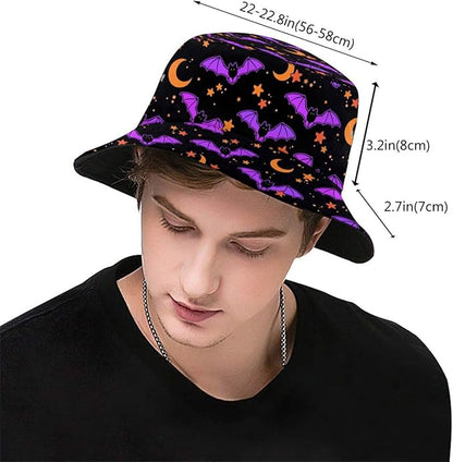 Bucket Hat for Women Men Funny Halloween Hats Packable Outdoor Fisherman Hats Caps Unisex