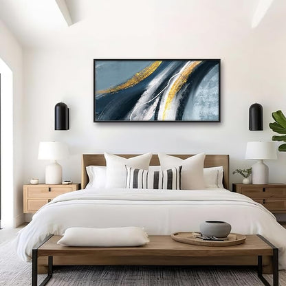 Abstract Large Wall Art Framed Wall Decor for Living Room Abstract Pictures Oversized Canvas Print Painting Modern Extra Large Artwork for Bedroom Office Home Decor 60"x30"