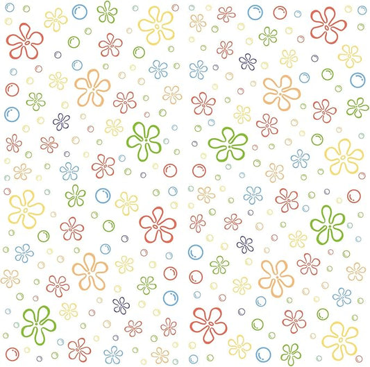245 PCS Flowers Bubbles Wall Decals Under The Sea Wall Sticker - Ocean Decor, Bathroom Stickers, Kids Wall Decals, Easy Peel and Stick, Removable, Waterproof, Anti-Fading