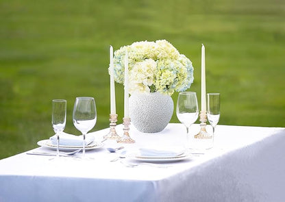 White Ceramic Vase Flower Vase, Big Textured Round Vase for Centerpieces, Kitchen, Living Room, Bedroom Decor Gifts