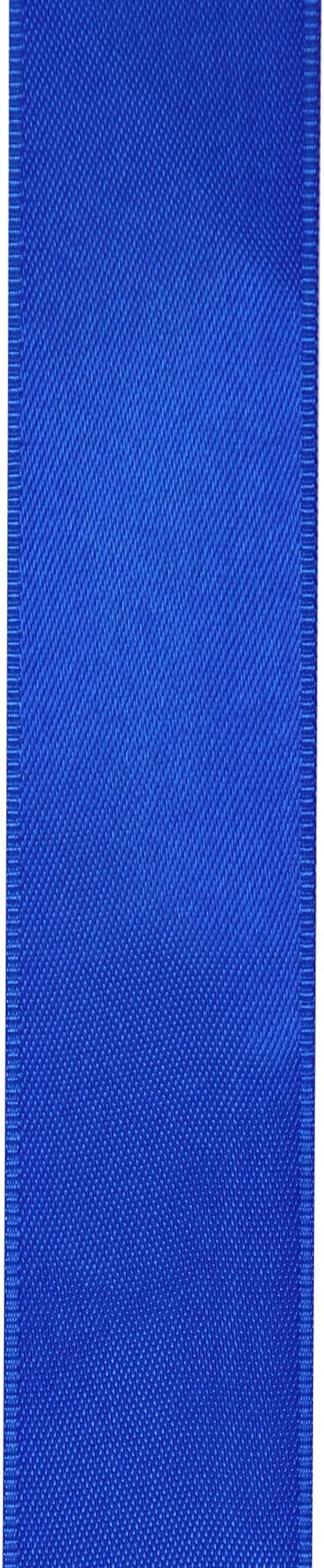 LIUYAXI Blue Double Faced Satin Ribbon, 3/8" X Continuous 25 Yards, Ribbons Perfect for Gift Wrapping Bows Bouquet Wedding Decor DIY Craft and More