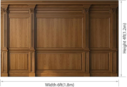 AOFOTO Vintage Room Inside Backdrop Classic French Frame Brown Walls Photo Background for Wedding Bridal Shower Party Banner Home Headboard Decor Wall Photo Studio Booth Props 6x4ft