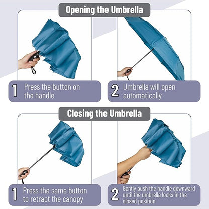 Mr. Pen- Windproof Travel Umbrella, Automatic Umbrellas for Rain, Compact