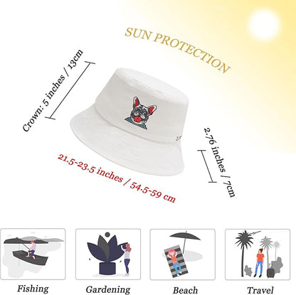 ZLYC Unisex Fashion Embroidered Bucket Hat Summer Fisherman Cap for Men Women