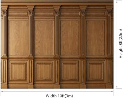 AOFOTO Vintage Room Inside Backdrop Classic French Frame Light Brown Walls Photo Background for Wedding Bridal Shower Party Banner Home Headboard Decor Wall Photo Studio Booth Props 10x8ft