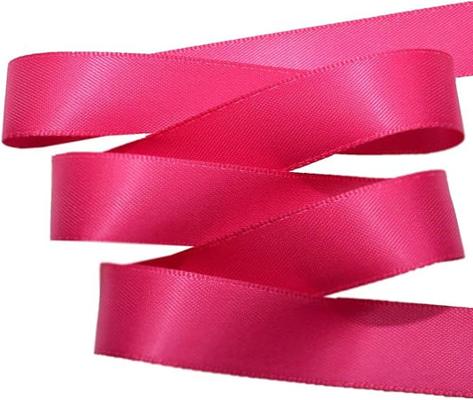 Morex Ribbon Double Face Satin Ribbon 3/8" X 50 YD Azalea Ribbon for Gift Wrapping, Birthday Gift Cards, Satin Dress for Women, Silk Ribbons for Crafts, Wedding Gifts for Couple