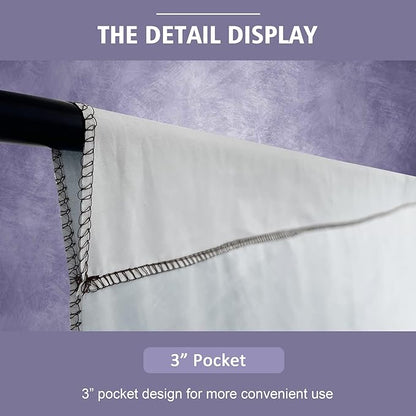 Abstract Professional Photography Backdrop for Portrait Photo Props Booth Background Photoshoot Studio with Polyester Fabric Roller Pocket on Top(8x12ft,Light Purple,No Stand)