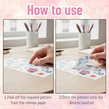 6 Pcs Cherry Blossom Stickers, The Fragrance of Flowers is Overwhelming, Floral Stickers Cherry Blossom Car Decal Design, Laptop Car Window Home Office Decor