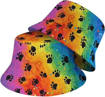 Wildflowers Floral Bucket Hat for Men Women, Summer Vacation Outdoor Travel Reversible Double Side Beach Caps Fisherman Hat