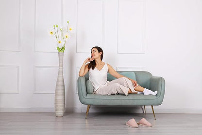 Leewadee Decorative Tall Floor Vase for Living Room Decor, 41 inches, White Wash, Resin