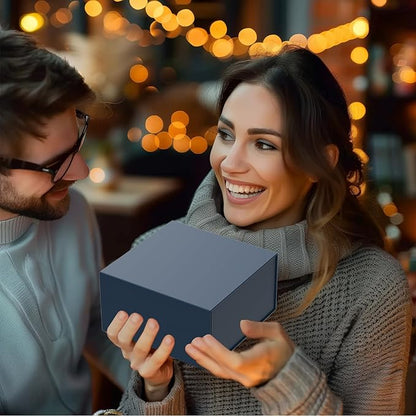 Gift Box 8x8x4 Inch with Magnetic Closure Lid Gift Boxes For Presents,Bridesmaid Gifts Box,Birthday Gift box,Luxury for Gift Packaging, Magnetic Gift Box for Wrapping Gifts(Gentleman Blue)