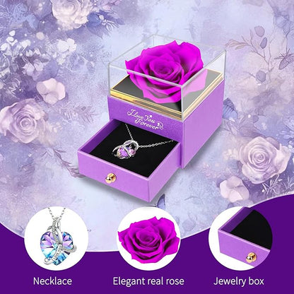 Preserved Flowers Rose Gifts for Women: Roses for Girlfriend Grandma Mom Wife Birthday