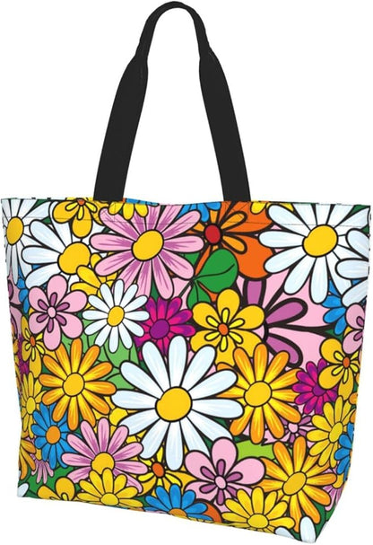 Sunflower Tote Bag For Women, Waterproof Shoulder Bags Big Reusable Grocery Handbag For Shopping Picnic Work Beach