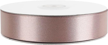 MEEDEE Dusty Rose Ribbon 1 Inch Dusty Rose Satin Ribbon Lux Double Faced Satin Ribbons by 50 Yards Polyester Pink Wrapping Ribbons for Crafts, Weddings, Flower Bouquet, Holiday Decorating