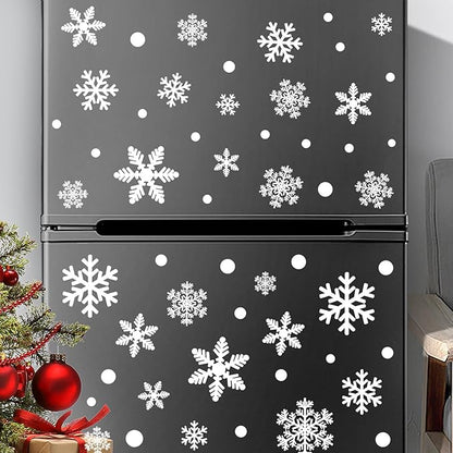 Merry Christmas Wall Decal Snowflake Decorations Stickers,Window Clings Decorations Indoor,Snowflake Wall Decals,Suitable for Children