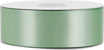 MEEDEE Sage Satin Ribbon 1-1/2 Inch Light Green Ribbon Lux Double Faced Satin Ribbons by 50 Yards Green Polyester Satin Ribbons for Crafts, Weddings, Flower Bouquet, Holiday Decorating