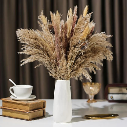 Dried Flowers Bouquet,Pampas Grass for Boho Decor,Rustic Farmhouse Flower for Bohemian Home,Bedroom,Living Room,Wedding Table Centerpieces(Bouquet C)