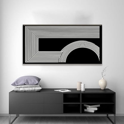 TAIJXAGSG Canvas Art Wall Decor Modern Line Art Prints Black And White Abstract Art Print Painting Modern Artwork Decorations For Living Room Pictures For Bedroom Office Home Wall Decor 24 X 48 In