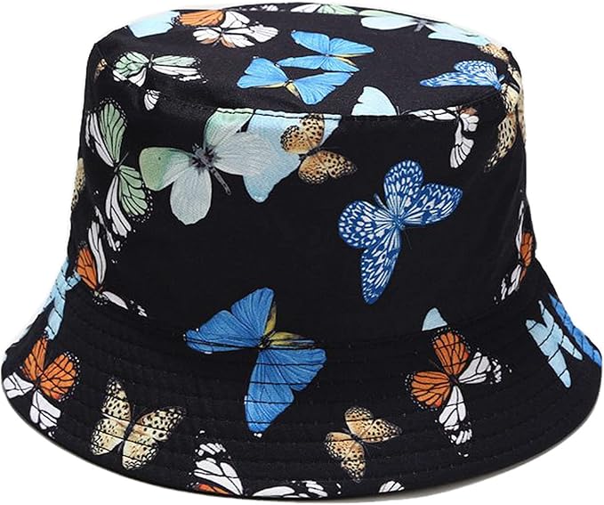Mashiaoyi Unisex Print Double-Side-Wear Reversible Bucket Hat