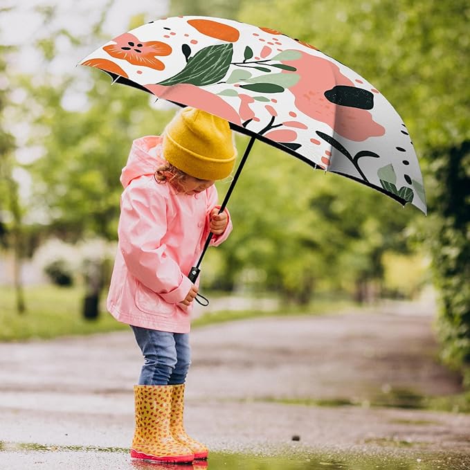 Small Compact Travel Automatic Folding Umbrella for Women, Portable Lightweight, Rain, Wind, UV Sun Shade