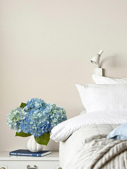 4 Pcs Real Touch Blue Hydrangeas Artificial Flowers 20'' Real Looking Faux Hydrangeas for Party Wedding Home Decor Kitchen Baby Shower Flower Arrangement
