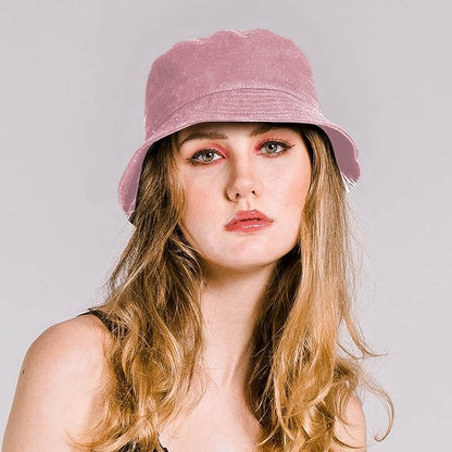 Rosoz 1 & 2 Pack Bucket Hat for Women Men Summer Travel Beach Sun Hat Outdoor Cap Unisex Bucket Hats