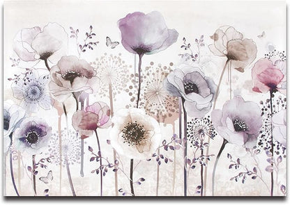 Wall Mural 3D Wallpaper - Bedroom & Living Room Decoration - Pastoral Flowers - 158"x110" (Not Self-Adhesive)