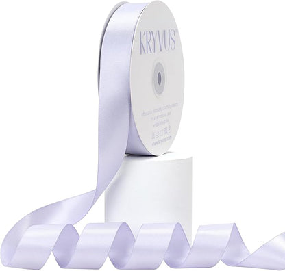 Lilac Mist Satin Ribbon, Double Faced 7/8 Inch X 50 Yards Lilac Mist Ribbon, Premium Satin Ribbon for Gift Wrapping, Crafts, Hair Bow Making, Sewing, Flower Bouquet, Wedding Party Decor