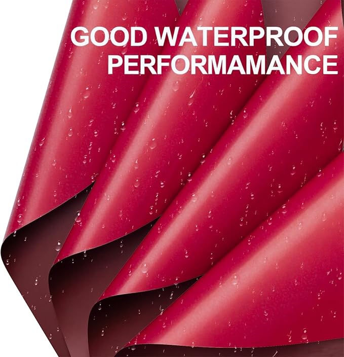 WRAPAHOLIC 20 Sheets Flower Wrapping Paper - 22.4 x 22.4 inch Dark Red Color Water-Resistant Floral Bouquet Wrapping Paper, Florist Supplies Packaging for Christmas, Wedding Birthday Gift DIY