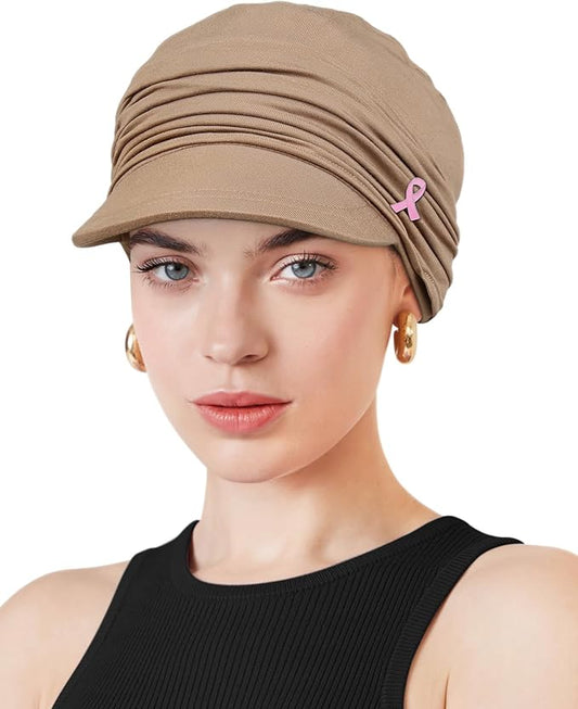Chemo Headwear Viscose Newsboy Cap for Women Fall and Winter Hats