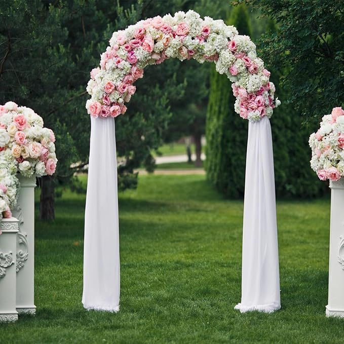 Tamodan 7.2 ft Arch Backdrop Stand, Gold Metal Wedding Arch Stand for Ceremony, Birthday Party, Bridal Baby Shower, Arch Stand for Floral, Balloon, Photo Booth Decorations