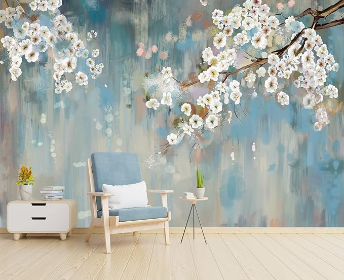 mangnolia Chinoiserie Wallpaper Wall Mural Wallpaper for Bedroom 178" x 117"