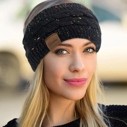 Loritta Womens Ear Warmers Headbands Winter Warm Fuzzy Cable Knit Head Wrap Fleece Lined Gifts